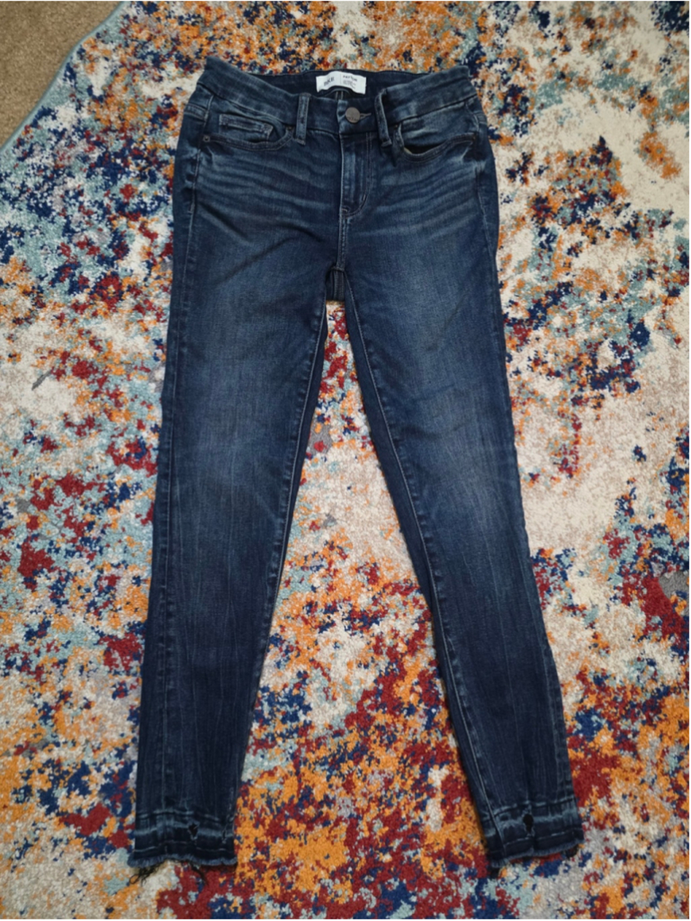 BKE Payton Mid Rise Ankle Skinny Jeans Universal Fit Dark Wash Stretch 23x27